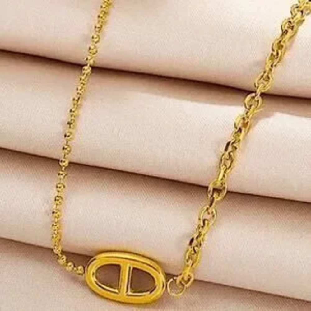 Gold Pignose Chain Link Bracelet
